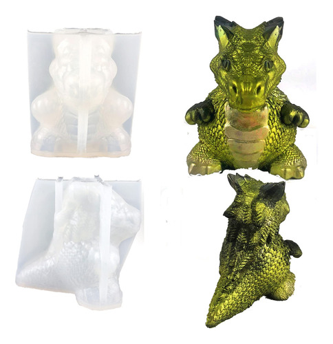 Molde De Dinosaurio 3d, Molde De Adorno De Silicona Para Fun