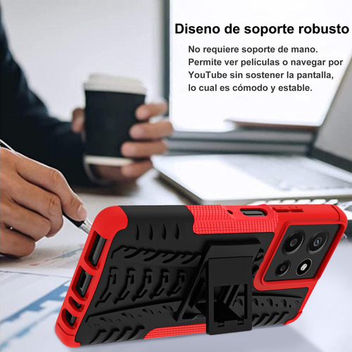 Funda Case Para Motorola G Power 5g 2025 Uso Rudo Protector Rojo Bumper