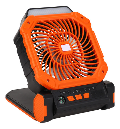 Ventilador Portátil Con Panel Solar Para Acampar, 4 Velocida