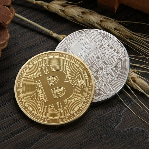 Bitcoin Moneda 2018 Aleacion Color Plata Oro A Elegir