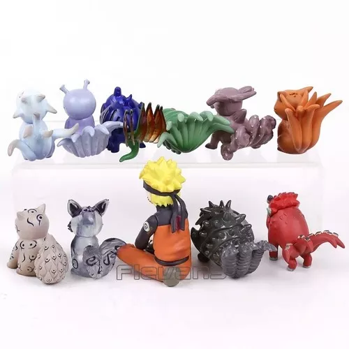 11 pçs/set naruto uzumaki naruto tailed bestas shukaku gyuki