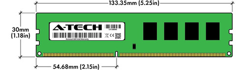 A-tech Ram 8gb Kit (2x4gb) Ddr3 1333 Mhz Pc3-10600 Dimm -...