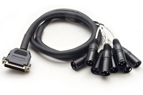 Sísmica Canal De Sa-db8 x M5 Db25 a 8 de Audio Xlr Macho 5 f