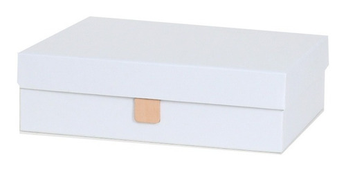 Imagen 1 de 2 de Caja Organizadora  Ca21 Hojas A4 Blanca Con Vaqueta
