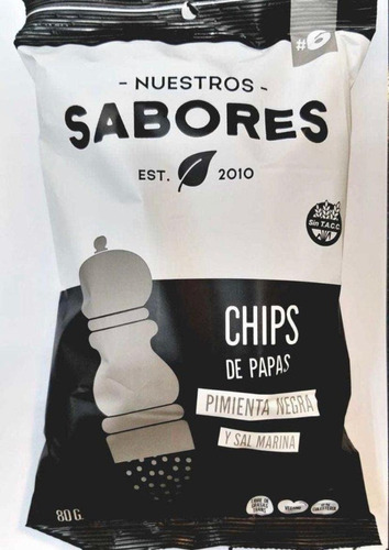 Chips Papas F Pimienta Sal Mari Nuestros Sabores X 80gr X18u