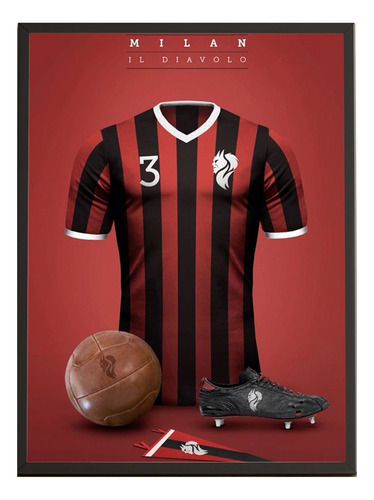 Quadro Camiseta Retro Milan 339