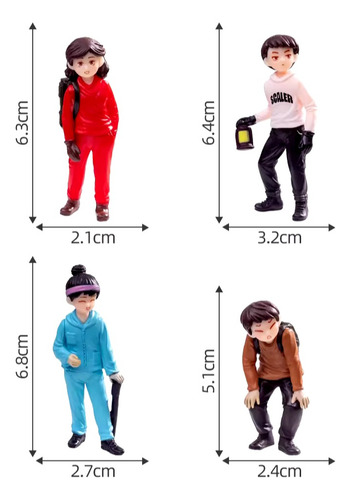 Set 4 Adolescentes Exploradores ( Personas Miniatura)