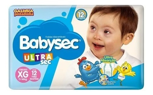 Fralda Ultrasec Galinha Pintadinha Xg 12 Unidades Babysec