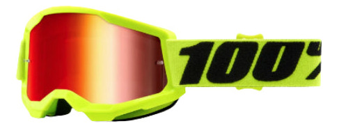 Goggle 100% Strata 2 Amarillo Lente Rojo