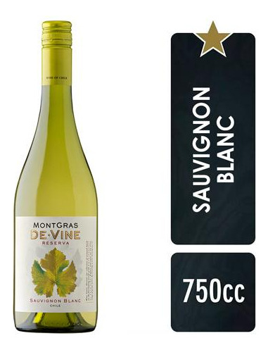 Vino Montgras De Vine Reserva Sauvignon Blanc Bot.750ml 13 G
