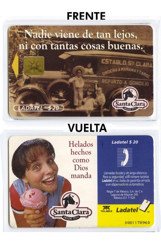 Tarjeta Ladatel $20 Helados Santa Clara