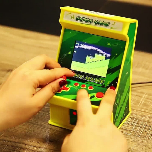 Micro Fichines Arcade Retro Flipper Consola 200 Juegos Niños