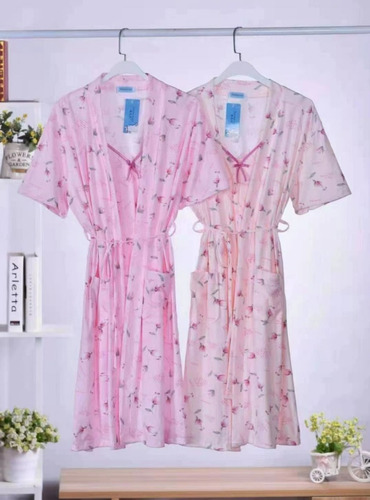 Pijama Mujer Conjunto Verano.vestido Y Bata