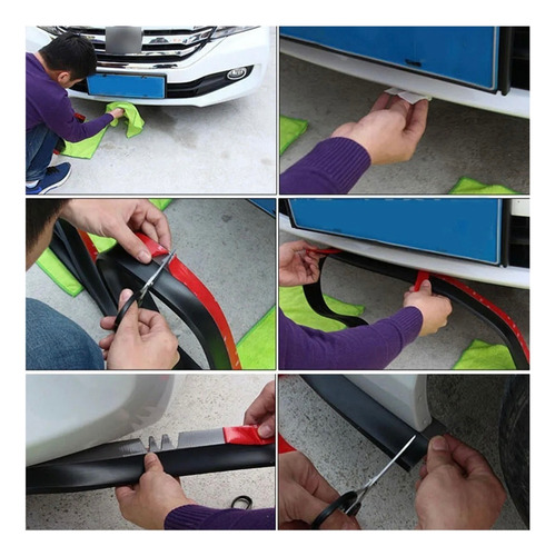 Lip Parachoques Delantero Universal 2.5mtsnegro Goma