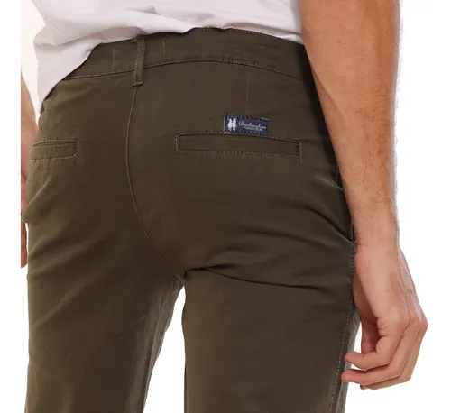 Pantalon de gabardina marron hombre sale