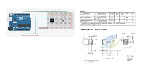 Sensor Infrarrojo Cny70 Compatible Arduino Robotica