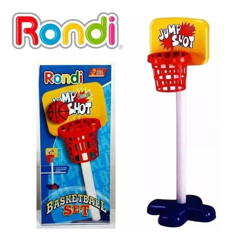 Aro De Basket Infantil C/ Pelota De Juguete Basquet Rondi