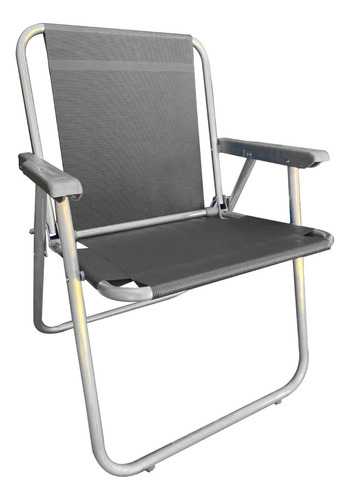 Reposera Sillon 1 Posicion Aluminio Silla Alta Playa Camping