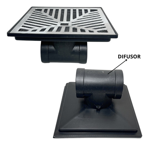 Alo 30x30 Alumínio Concova Saída 100mm Com Difusor