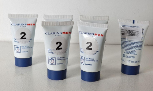 2x Clarins Men Fatigue Fighter Anti Fatiga Gel Energiza 50ml