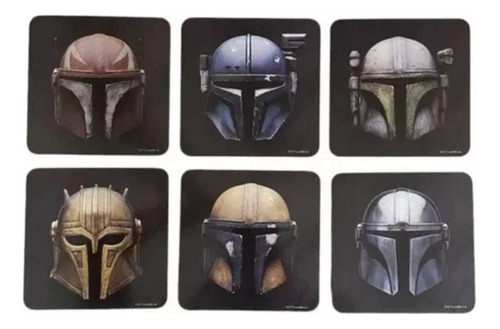 Set 6 Posavasos Mdf Especial Star Wars Mandalorian