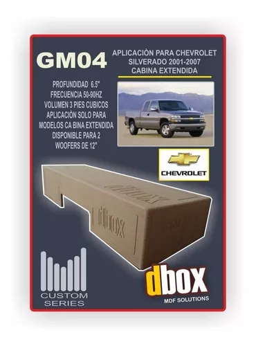 Cajon Dbox Gm04 Para 2 Woofer Para Silverado Cab Ex 01-07 | EXPERTCARAUDIOMX