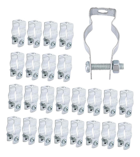 25 Piezas De Colegas De Conducto De Acero Galvanizado 20 Mm