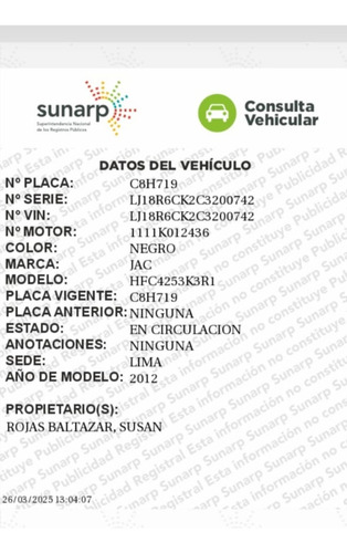 Camion Jac Negro En Remate - Por Salud - Trato Directo