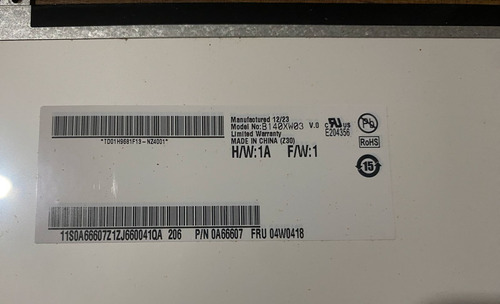 Tela Display Qbex Atlas Mobile 5000 40 Pinos B140xw03 Mi008 (Usado)