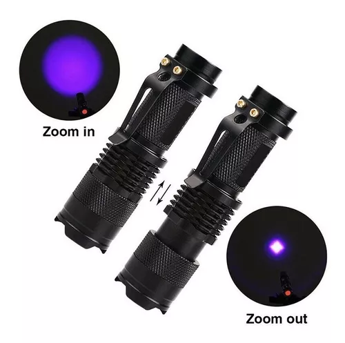 Linterna Luz Ultra Violeta  Portátil Ligera Aluminio Zoom - Impormel