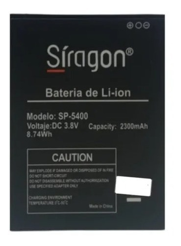 Batería Siragon Sp-5400 Pila 