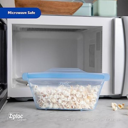 Ziploc Endurables Contenedor Pequeño, 2 Tazas, Bolsas De Sil