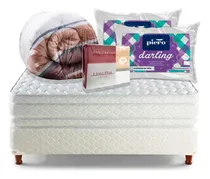 Comprar Combo Sommier Piero Espuma + Acolchado Sabanas Y Almohadas