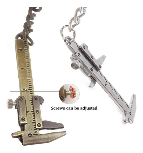 Miniregla De 8 Piezas De Llavero Con Pinza Vernier