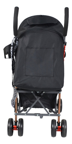 Coche Paragüita Reforzado Bebe Paseo Carrito Bipokids Negro Gris