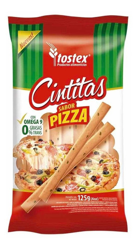 Cintitas Crocantes Tostex Grisines Talitas Sabor Pizza