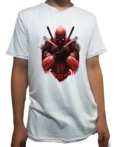 Camiseta Manga Larga Deadpool Logo Hombre Lph Camiseta Manga Larga Deadpool Logo Hombre Lph
