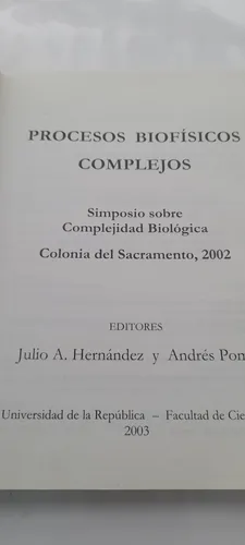 Procesos Biofísicos Complejos Usado Cd 714 (Usado)