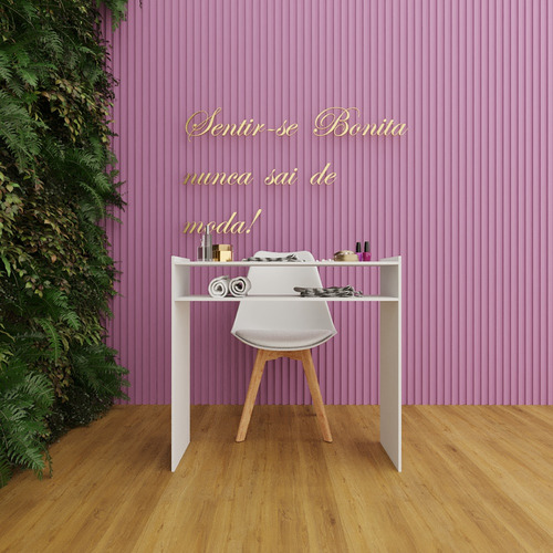 Mesa Manicure P/ Salão Beleza 100% Mdf Branco Tx
