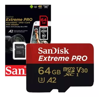 Memoria Gopro Micro Sd Extreme Pro A2 64gb 170mb 4k Sandisk