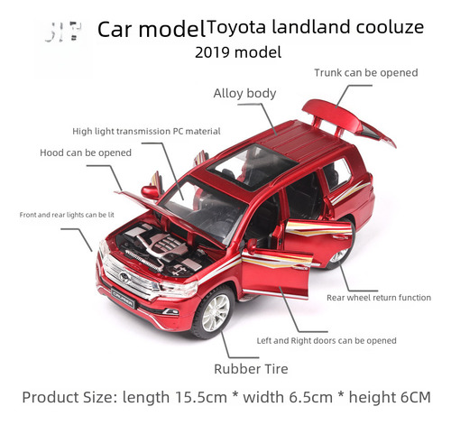 Pearlescent White - 1:32 Scale Land Cruiser Alloy Toy Model