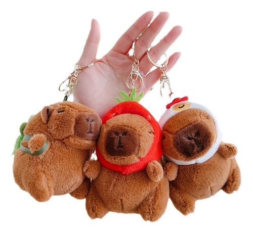 Chaveiro De Mochila De PelĂșcia Capivara Capivara3pcs
