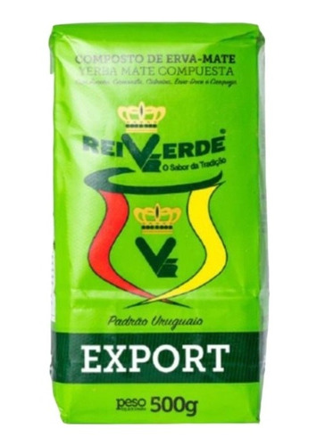 Yerba Mate Rei Verde Export Padrón Uruguayo De 500g Pack 10u