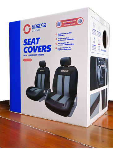X2 Funda Cubre Asiento Delantero Poliéster 2asientos Sparco