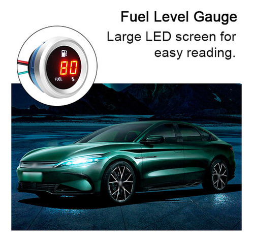Indicador De Nivel De Combustible Digital Con Alarma 2pcs