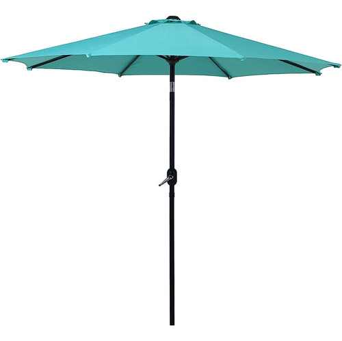 Gran Patio 9 Ft Mejorado Patio Umbrella Con 8 Costillas, Som