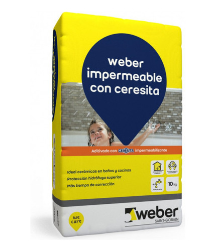 Weber Impermeable Con Ceresita  X 25 Kg Totos Ceramicos