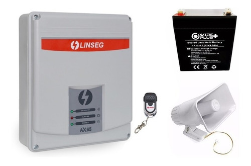 Kit Alarma Sirena Vecinal Comunitaria Linseg Panel  Ax-65l 