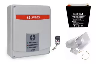 Kit Alarma Sirena Vecinal Comunitaria Linseg Panel Ax-65l