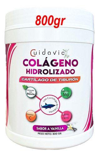 Colágeno Hidrolizado Polvo Cartilago Vitaminas Sabor Naranja